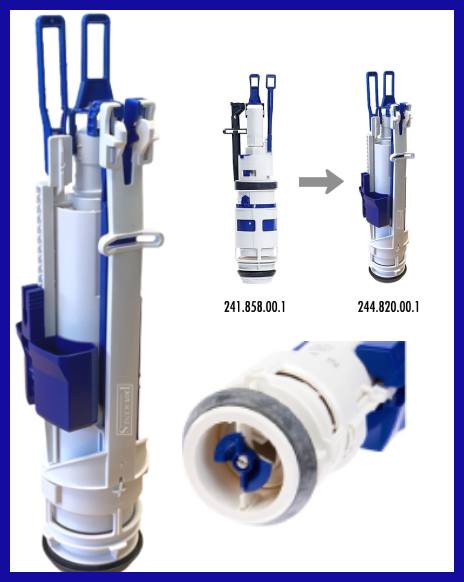 campana Geberit 244.820.00.1 per cassetta scarico wc da incasso Sigma due tasti vaschetta water
