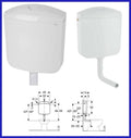 Cassetta di scarico wc esterna Geberit AP117 a zaino bassa sciacquone vaschetta water