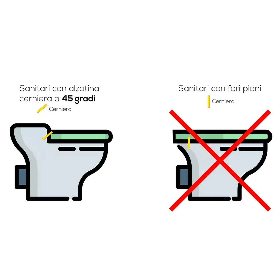 sedile copriwater conca ideal standard wc coprivaso asse tavoletta ciambella bagno di plastica