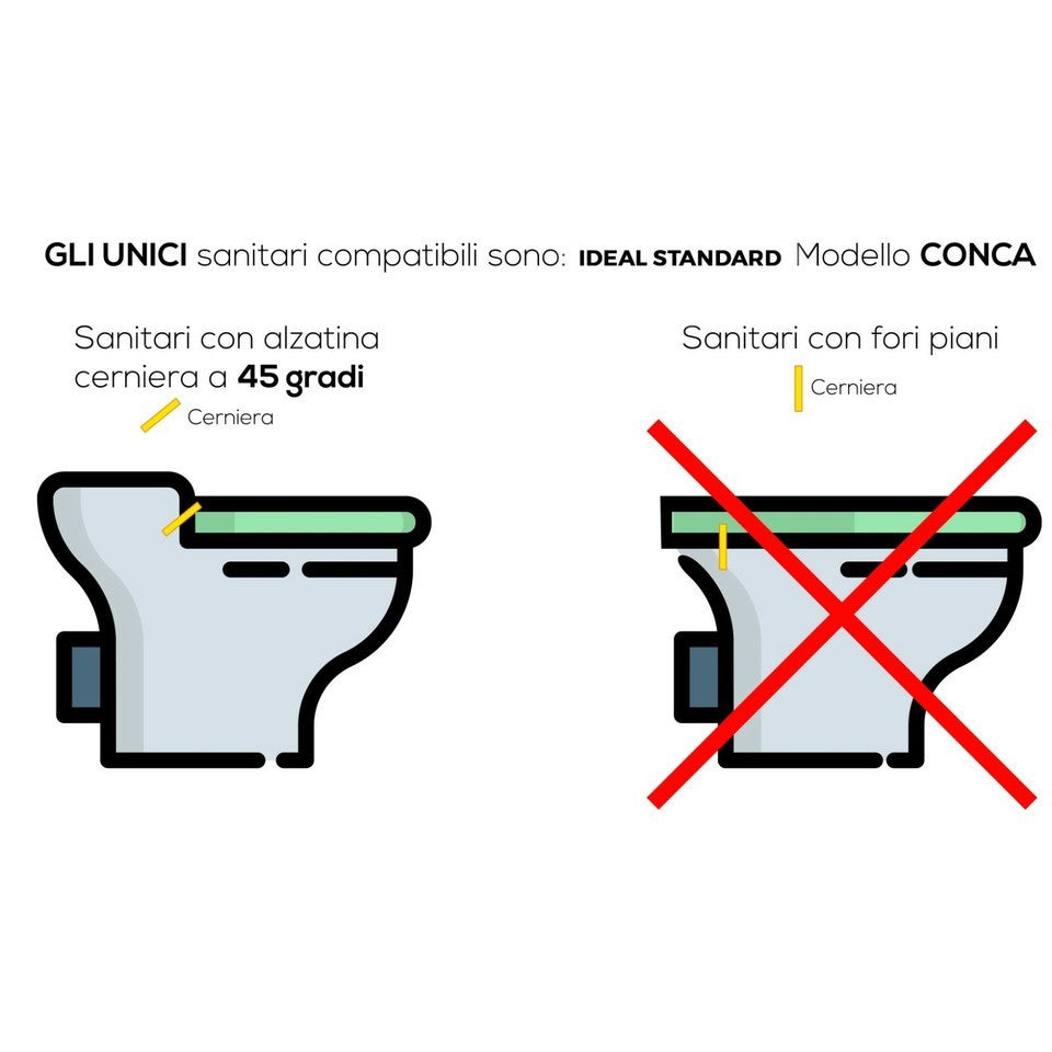 sedile wc copriwater Ideal standard conca rosso melograno asse tavoletta copri vaso water