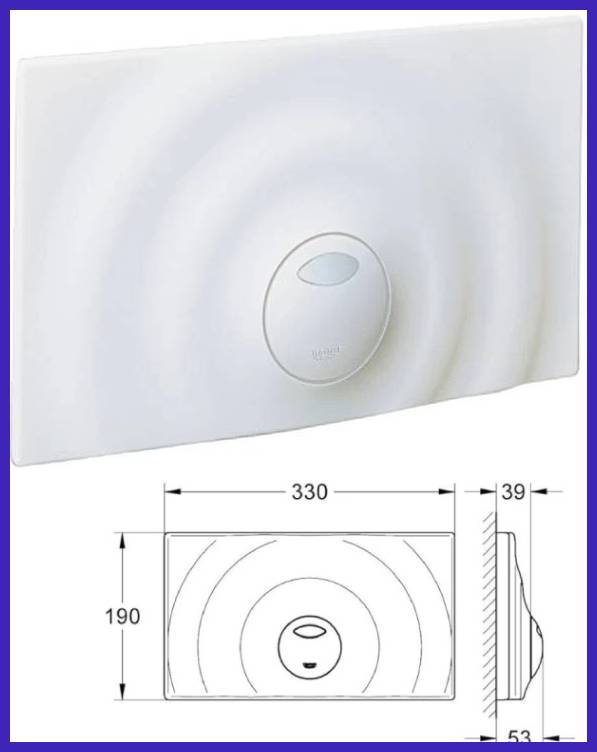 placca per cassetta di scarico da incasso wc Grohe Surf 37859sho vaschetta water doppio tasto
