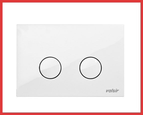 placca P4 per cassetta di scarico da incasso wc Valsir vaschetta 2 tasti sciacquone bianco