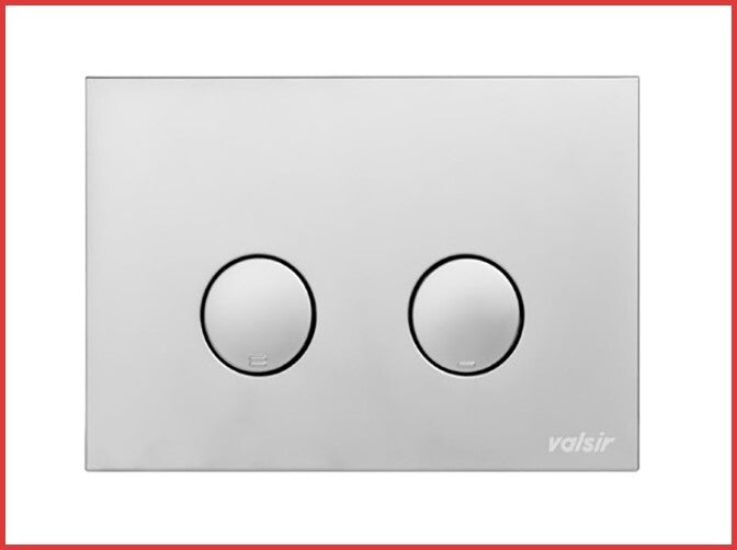 placca P4 per cassetta di scarico da incasso wc Valsir vaschetta tasti 2 sciacquone cromo satinato