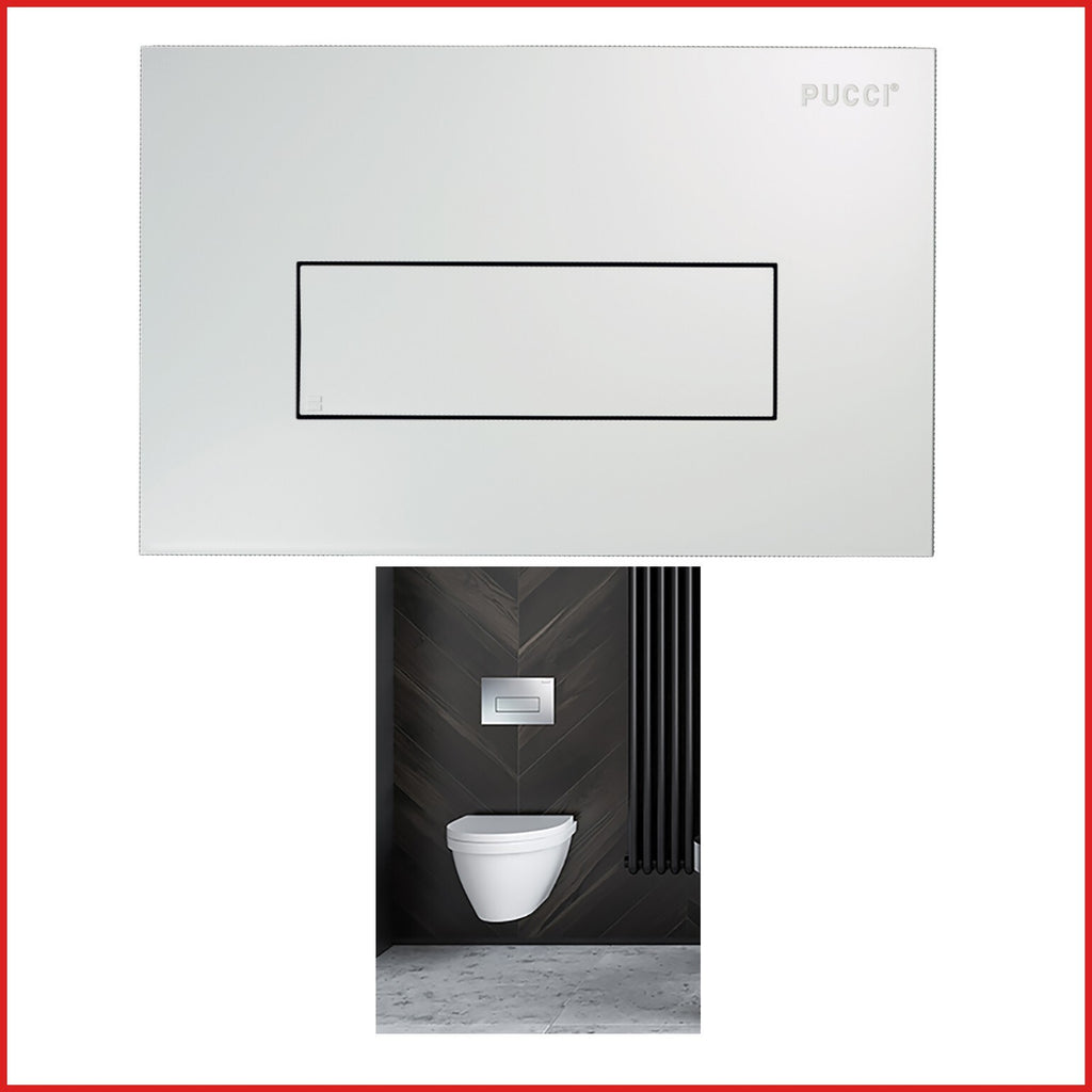 placca cassetta di scarico da incasso wc pucci linea per sara 1 tasto pulsante