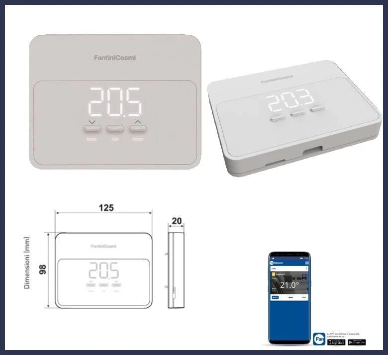 cronotermostato wifi a batteria Fantini Cosmi C900RS colore sabbia da parete per caldaia programmabile settimanale