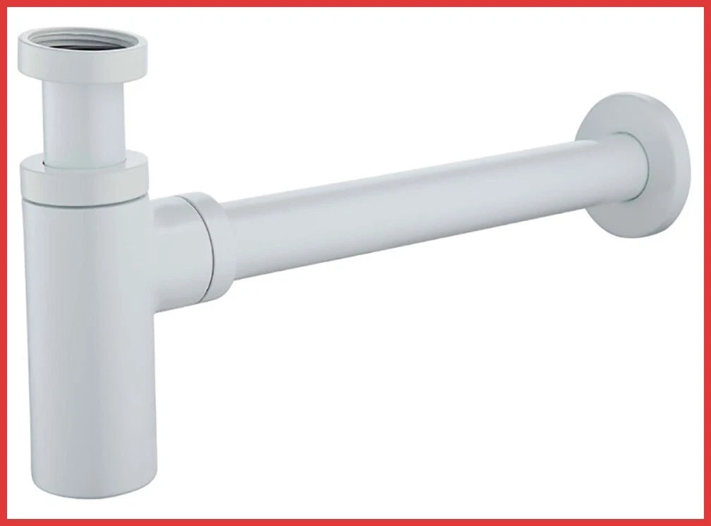 sifone a bottiglia bianco tondo per lavabo lavandino bagno scarico acqua 1-1/4