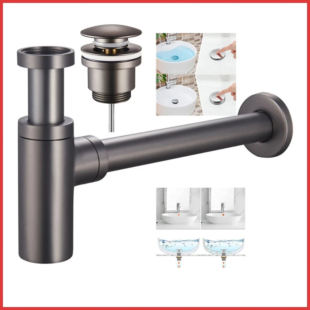 kit piletta click clack sifone bottiglia lavabo canna di fucile lavandino bagno