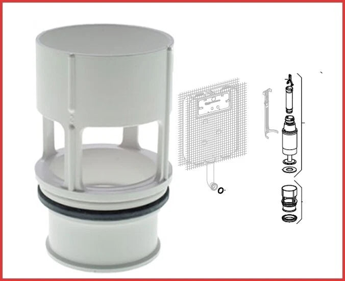 bacinella geberit 817.759.11.1 per cassetta da incasso wc twico ricambio guarnizione 2 tasti