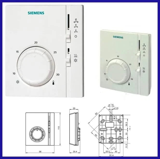 termostato ambiente Siemens  S55770-T225/RB11 per caldaia termosifoni a parete manuale termostati