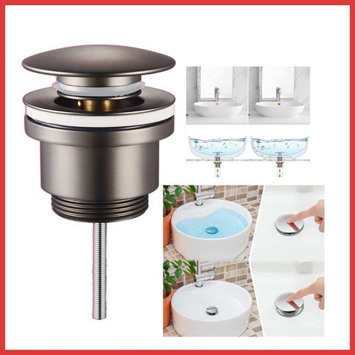 piletta click clack 1-1/4 canna di fucile con senza troppo pieno lavabo bidet tappo lavandino