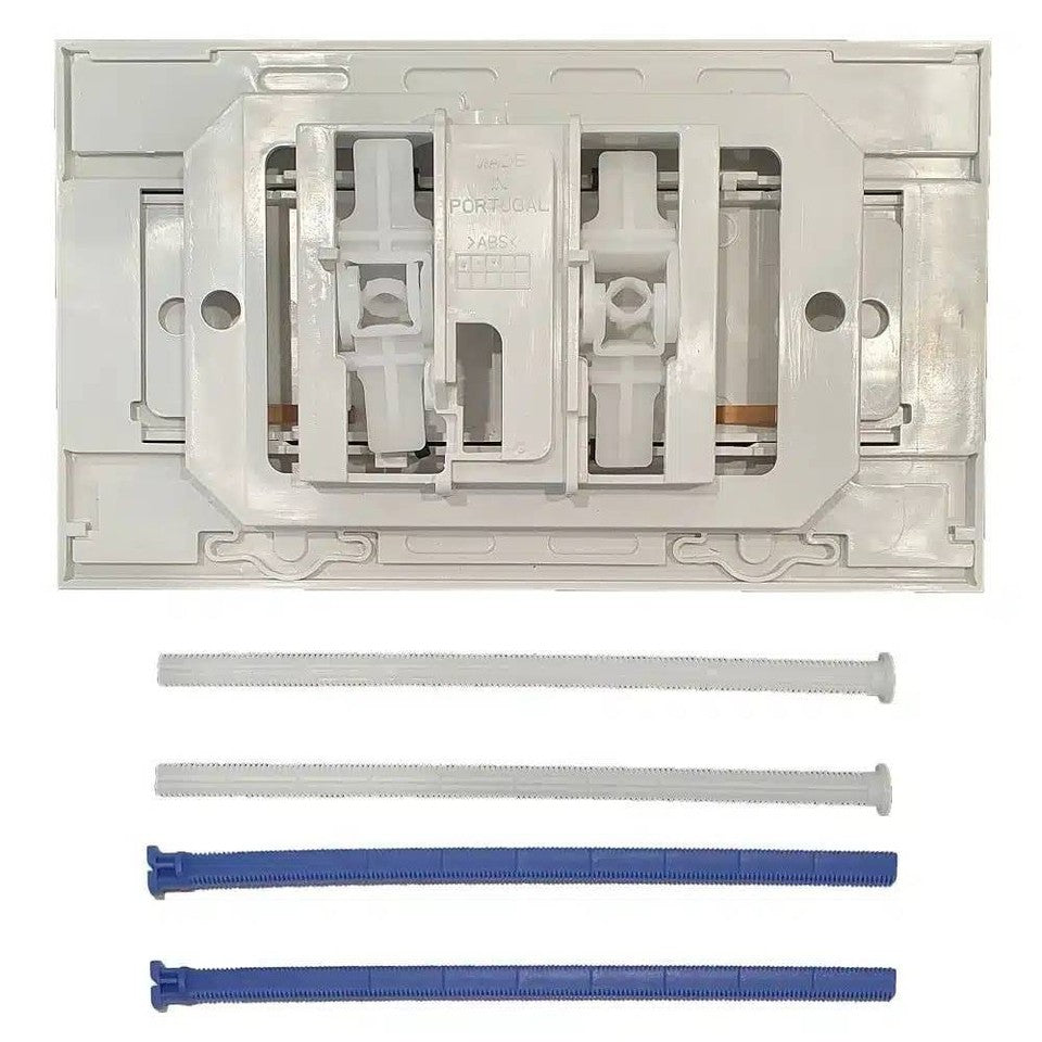 placca cassetta di scarico ad incasso wc Slim Oli doppio tasto vaschetta bianca
