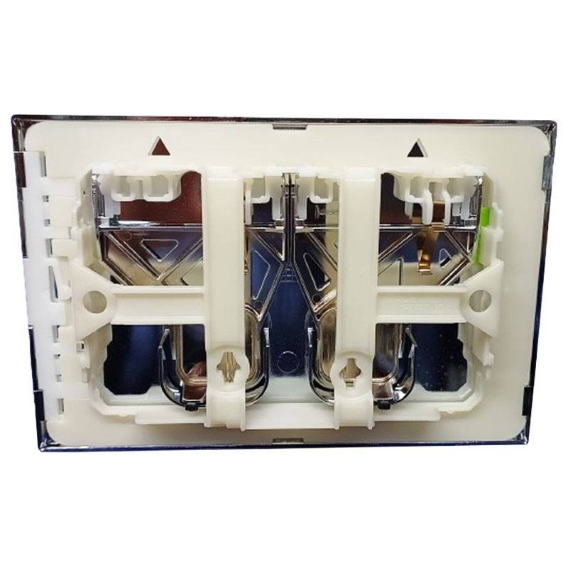 placca per cassetta di scarico ad incasso wc Plain cromo lucido Oli doppio tasto vaschetta