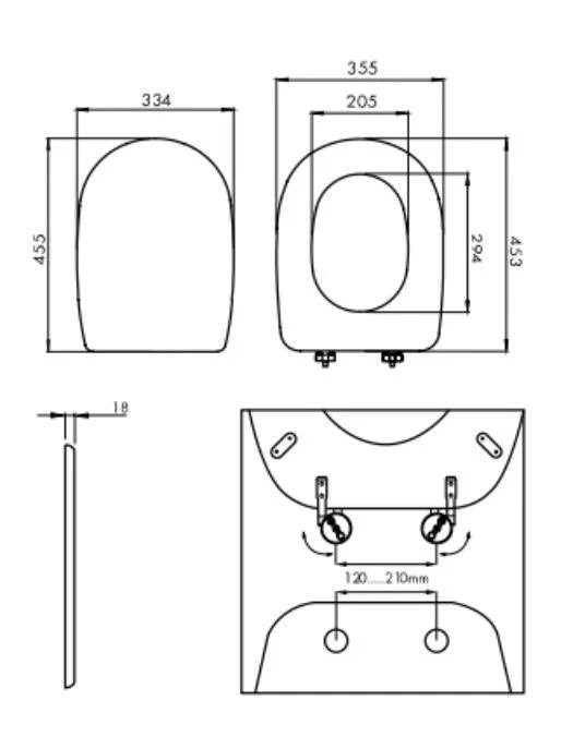 sedile copri water per Roca zoom asse wc vaso tavoletta ciambella coperchio bagno