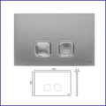 placca per cassetta di scarico ad incasso wc Plain cromo satinato Oli doppio tasto vaschetta