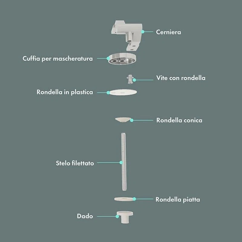 sedile wc per ideal standard linda copriwater asse tavoletta vaso ciambella