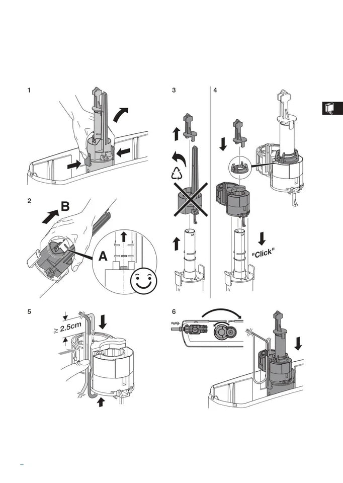 campana geberit ricambio 240.428.00.1 per cassetta di scarico wc esterna AP140 doppio 2 tasti