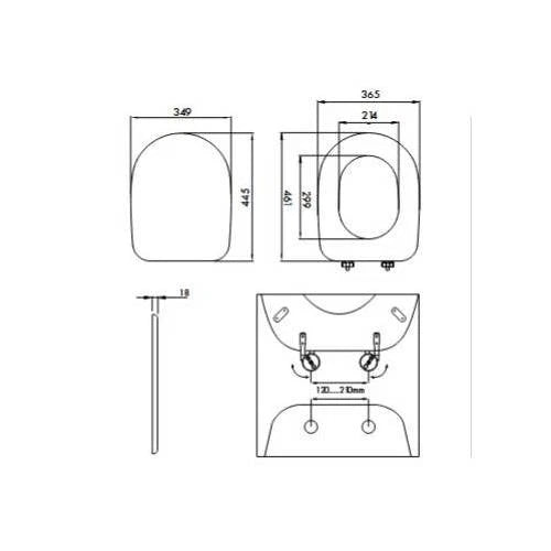 sedile copri water per Laufen Rose asse wc vaso tavoletta ciambella coperchio bagno