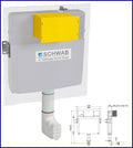 Cassetta scarico wc incasso Schwab UP 199 vaschetta water sciacquone bagno vater