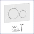 placca comando cassetta scarico incasso wc geberit sigma 20 doppio tasto bianco opaco