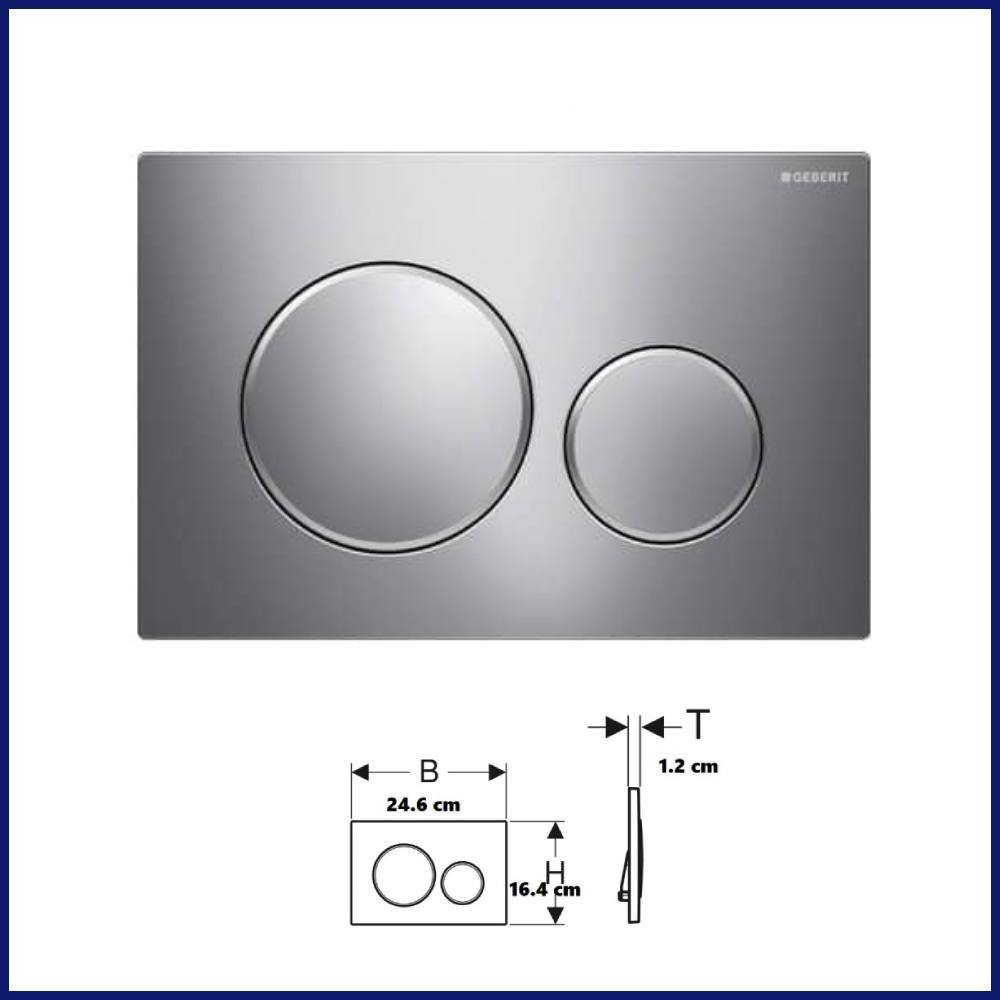 placca comando cassetta scarico incasso wc geberit sigma 20 doppio tasto cromo satinato