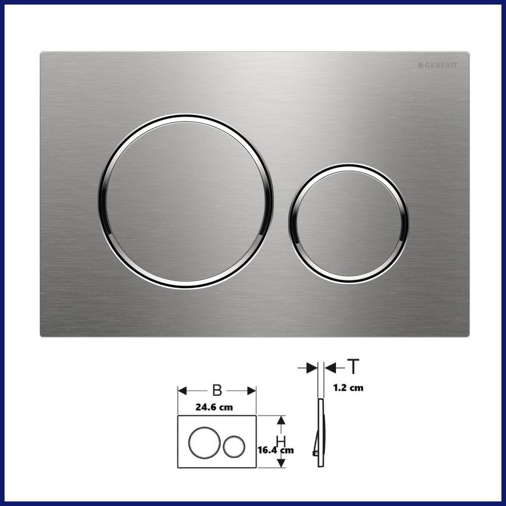 placca comando cassetta scarico incasso wc geberit sigma 20 doppio tasto inox