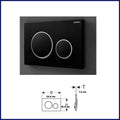 placca comando cassetta scarico incasso wc geberit sigma 20 doppio tasto nero