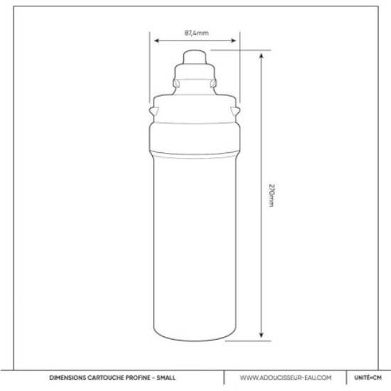 cartuccia filtro acqua rubinetto depuratore sottolavello cucina profine silver small