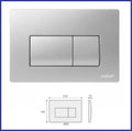 placca P1 per cassetta di scarico da incasso wc Valsir vaschetta sciacquone 2 tasti cromo satinato