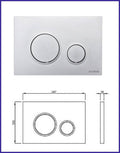 placca cassetta di scarico wc da incasso Schwab Vela cromo opaco vaschetta water