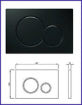 placca cassetta di scarico wc incasso Schwab Vela nero vaschetta water bagno